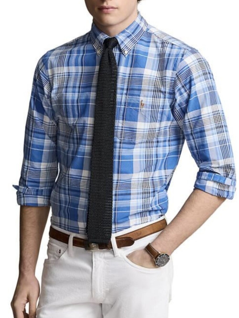 Polo Ralph Lauren Blue Plaid Button-Up Shirt Mens Size XXL NWT $125